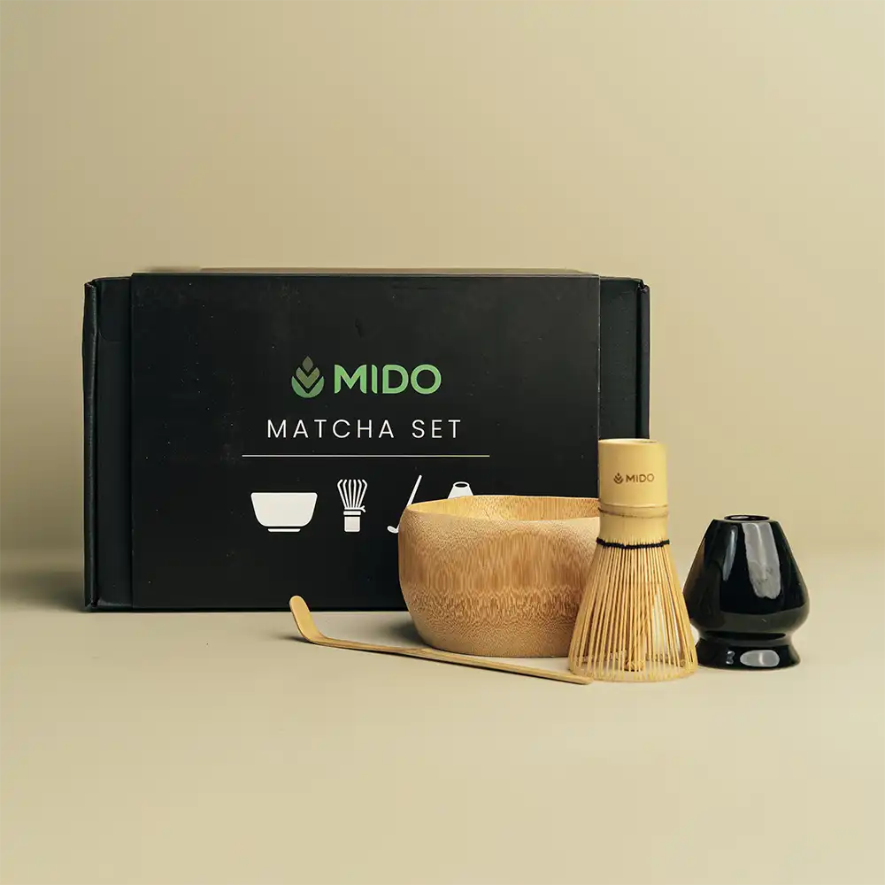 Mido Matcha tradisjonelt sett i 4 deler