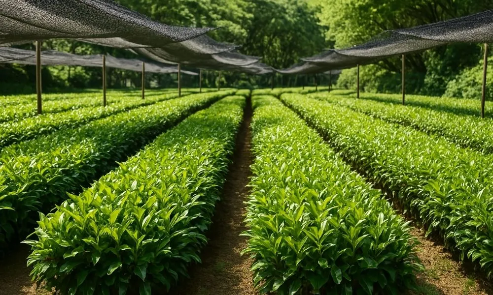 Japansk matcha farm skyggedyrking